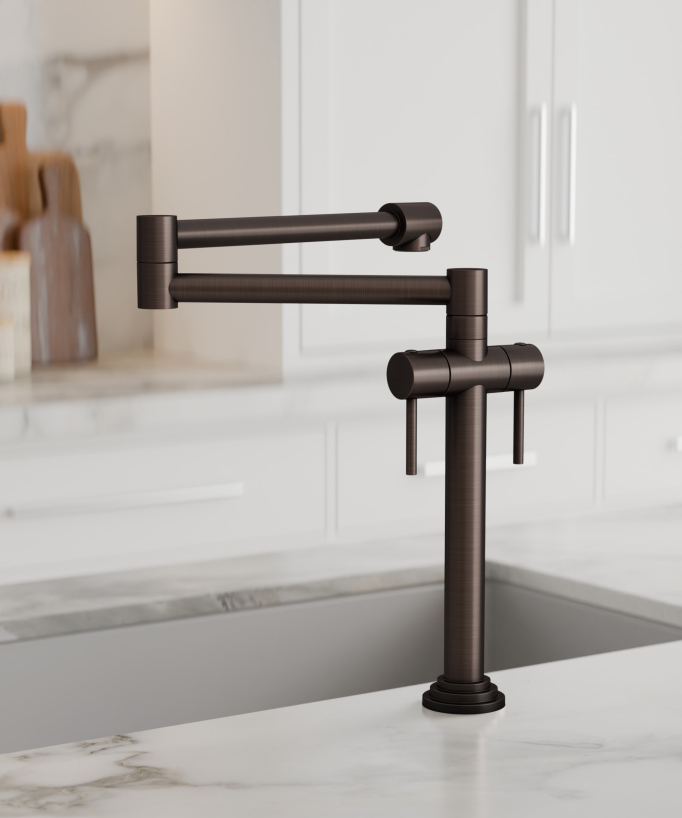 Retro Style Kitchen Mixer Tap - Copper