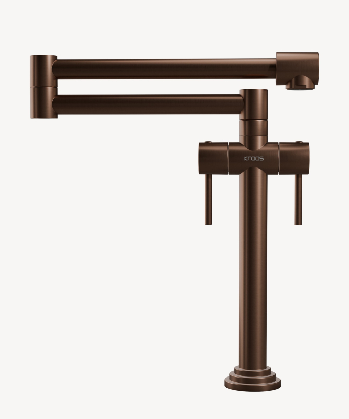 Retro Style Kitchen Mixer Tap - Brushed Rose Gold