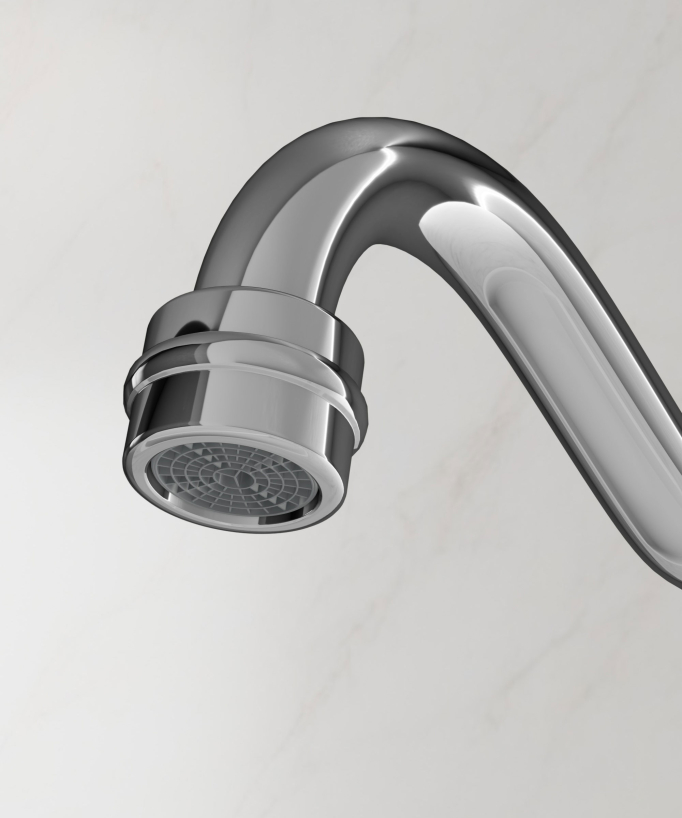 Retro Style Deck-Mounted Sink Mixer - Chrome