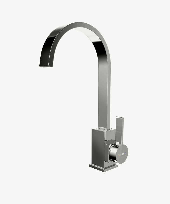 Chrome-plated countertop sink mixer tap - Sirius