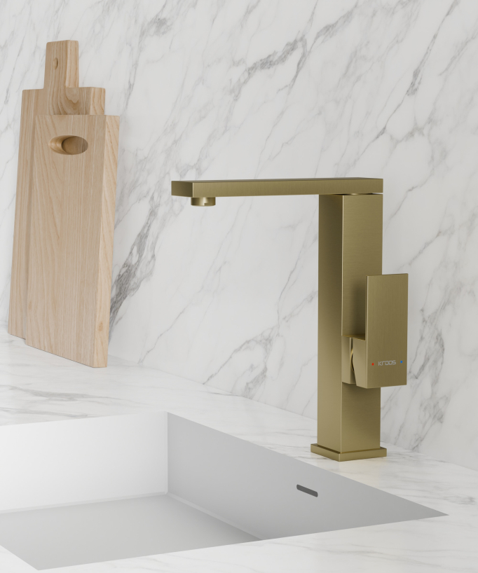 Kitchen Sink Mixer Tap Brushed Gold - Sirius