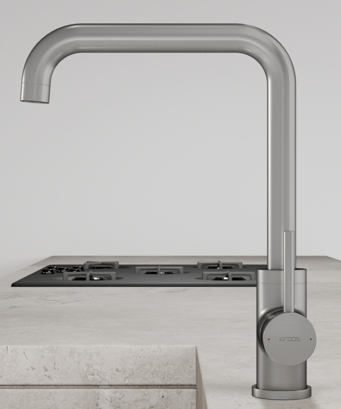U-Shaped Kitchen Mixer Tap Brushed Nickel - Corbeau