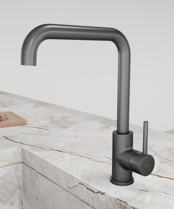 U-Shaped Kitchen Mixer Tap Gunmetal - Corbeau