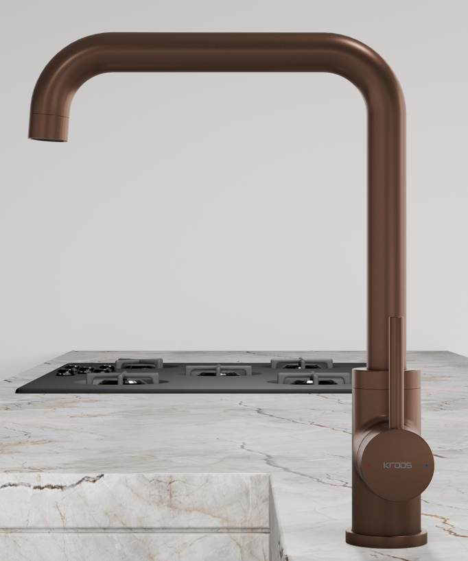 U-Shaped Kitchen Mixer Tap Brushed Rose Gold - Corbeau