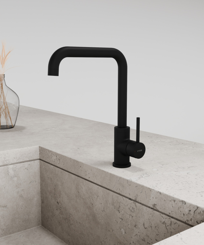 U-Shaped Kitchen Mixer Tap Matte Black - Corbeau
