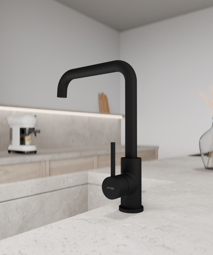 U-Shaped Kitchen Mixer Tap Matte Black - Corbeau