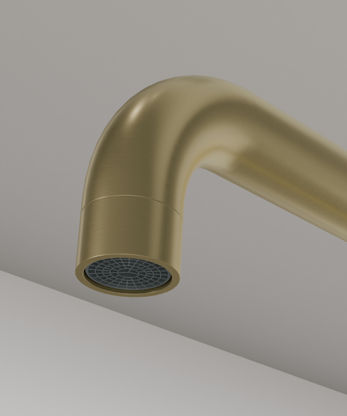 U-Shaped Kitchen Mixer Tap Brushed Gold - Corbeau
