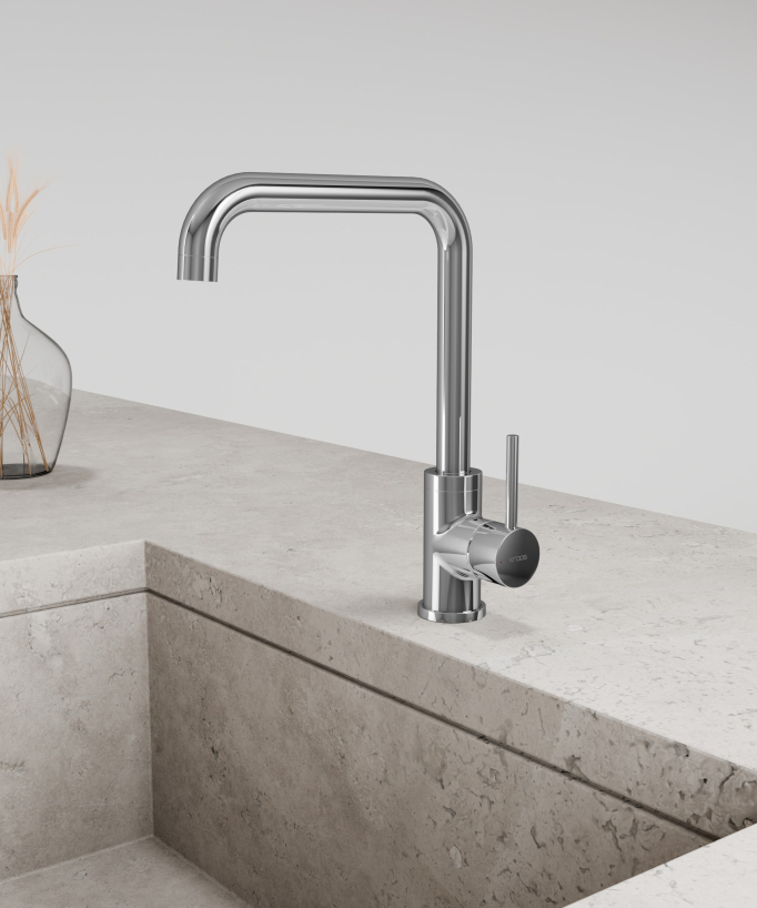 U-Shaped Kitchen Mixer Tap Chrome - Corbeau
