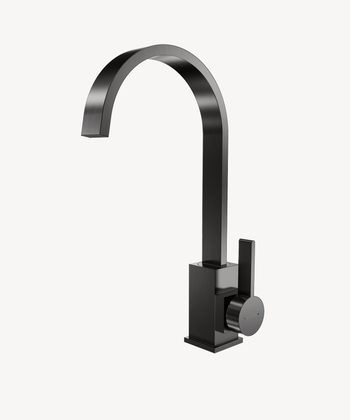 Gunmetal Kitchen Mixer Tap - Fiumina