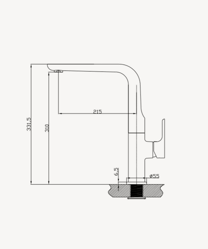 Sink Mixer Tap - Brushed Gold - Nunki