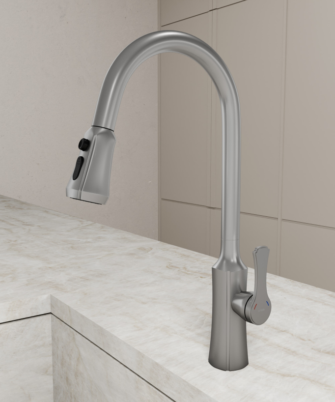 Sink Mixer Tap - Brushed Nickel - Beata