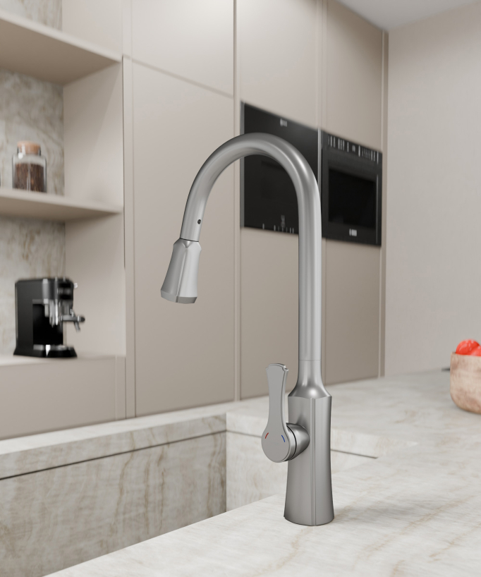 Sink Mixer Tap - Brushed Nickel - Beata