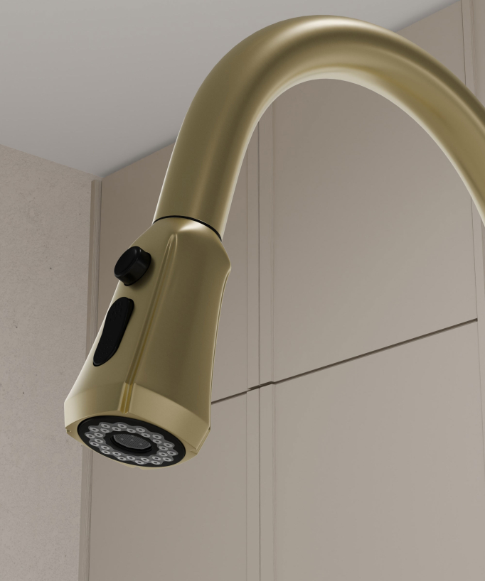 Sink Mixer Tap - Brushed Gold - Beata