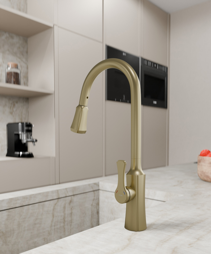 Sink Mixer Tap - Brushed Gold - Beata