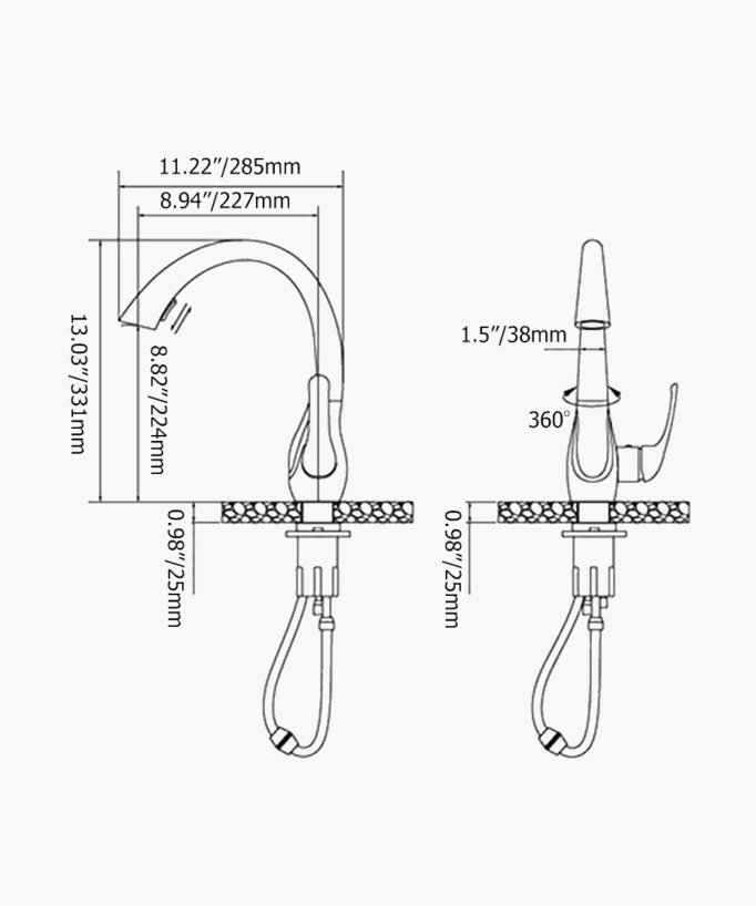 Kitchen Mixer Tap - Chrome - Tijuana