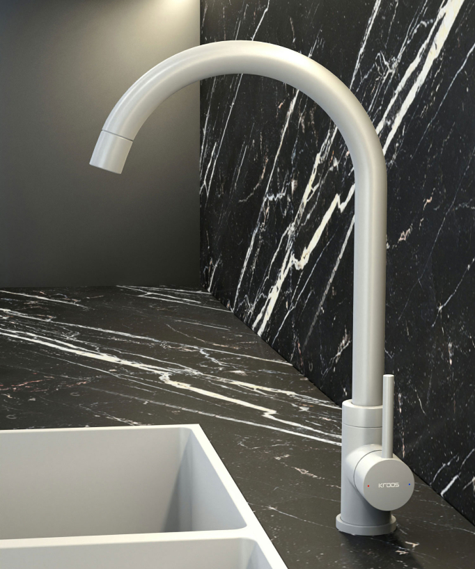 Kitchen Mixer Tap - White - Corbeau