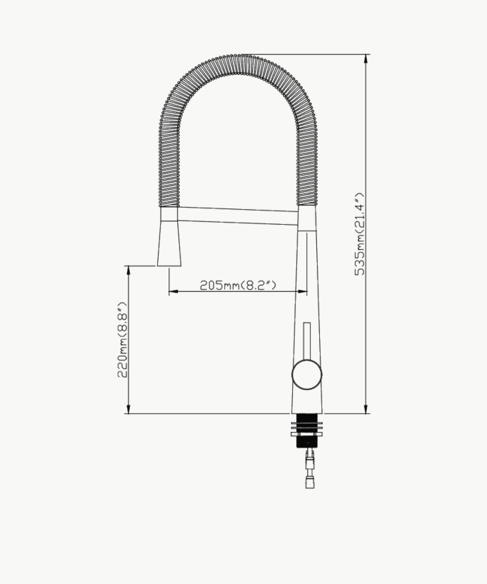 High Kitchen Mixer Tap - Gold