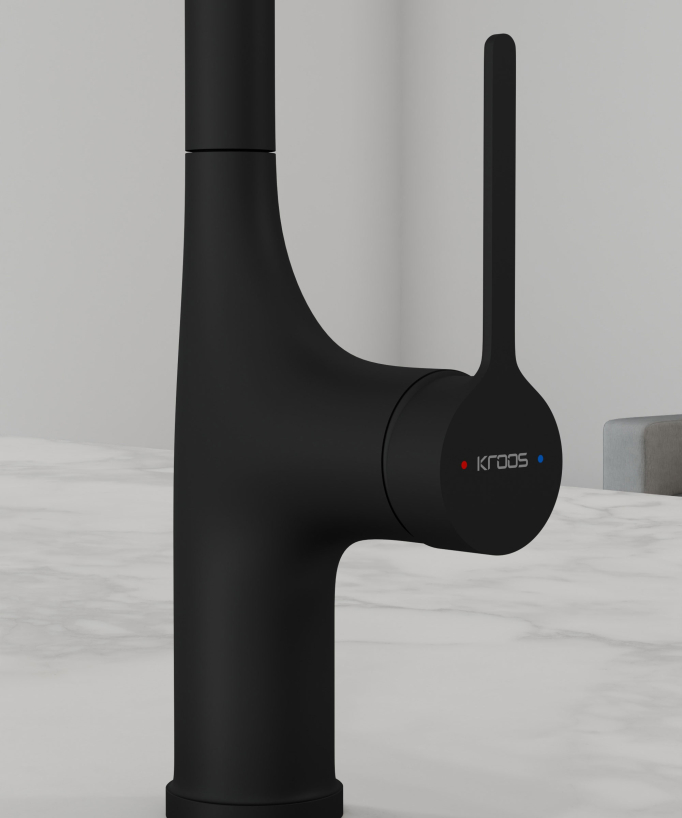 Contemporary Kitchen Mixer Tap - Black
