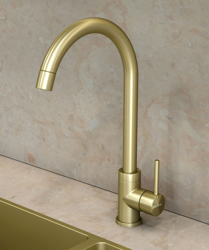 Kitchen Mixer Tap - Brushed Gold - Corbeau