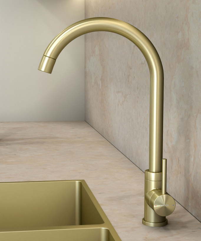 Kitchen Mixer Tap - Brushed Gold - Corbeau