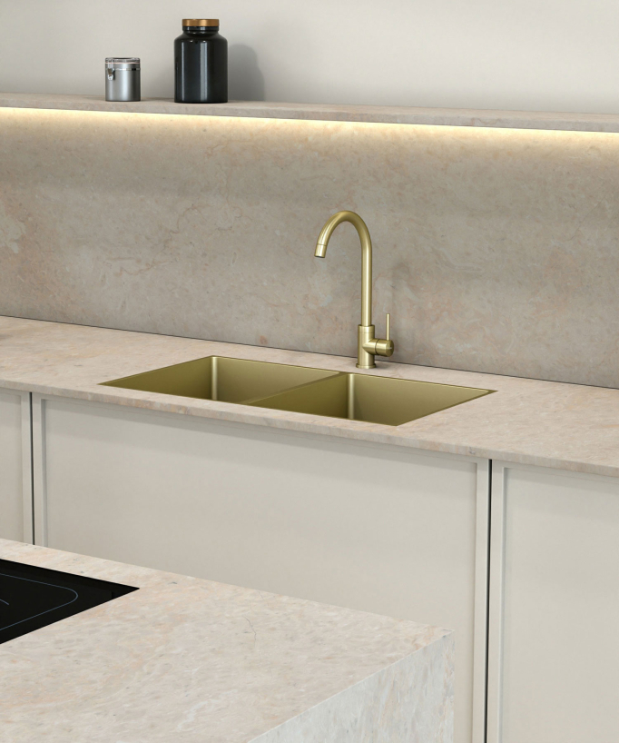Kitchen Mixer Tap - Brushed Gold - Corbeau