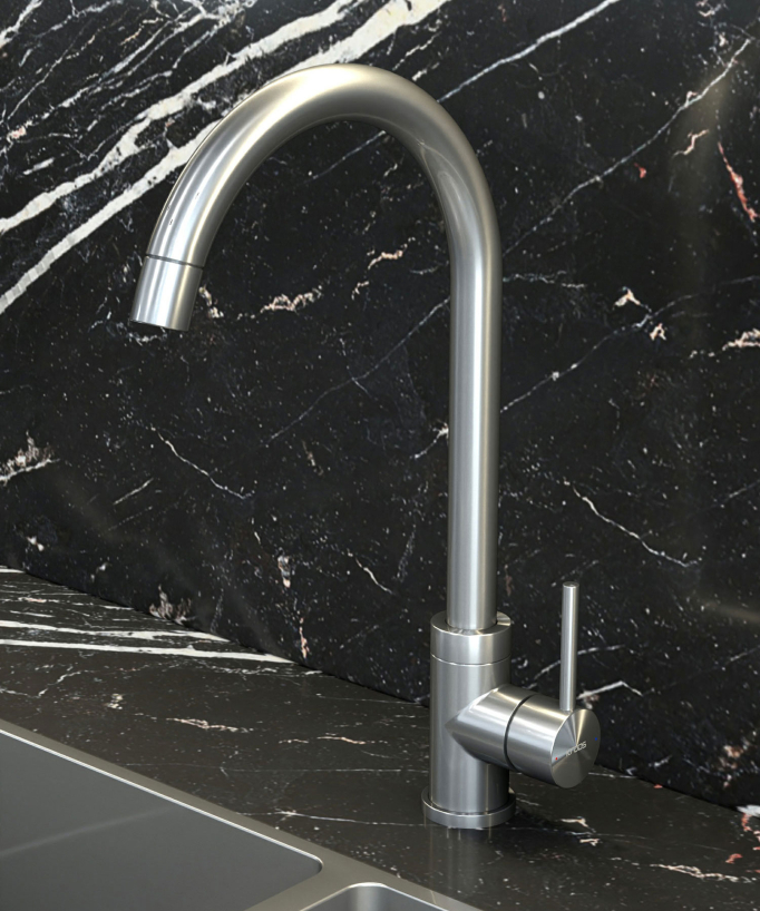 Kitchen Mixer Tap - Brushed Nickel - Corbeau