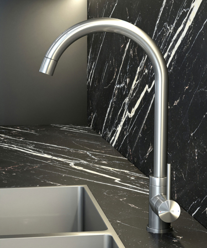 Kitchen Mixer Tap - Brushed Nickel - Corbeau