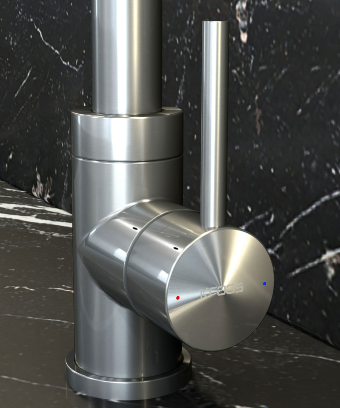 Kitchen Mixer Tap - Brushed Nickel - Corbeau