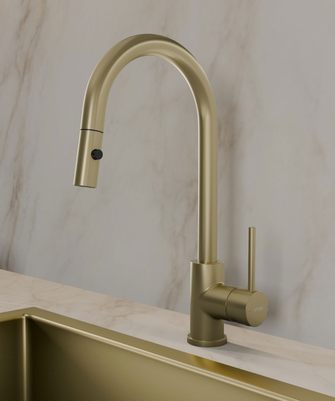 Kitchen mixer tap with pull-out spray – Corbeau