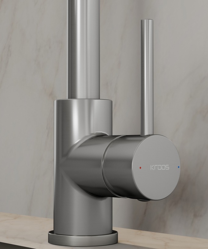 Kitchen Mixer Tap with Pull-Out Sprayer Brushed Nickel - Corbeau