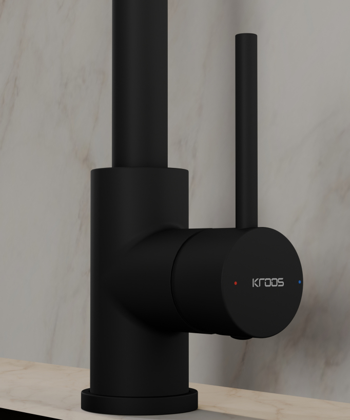 Kitchen Mixer Tap with Pull-Out Sprayer Matte Black - Corbeau