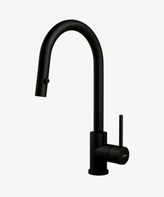 Kitchen Mixer Tap with Pull-Out Sprayer Matte Black - Corbeau