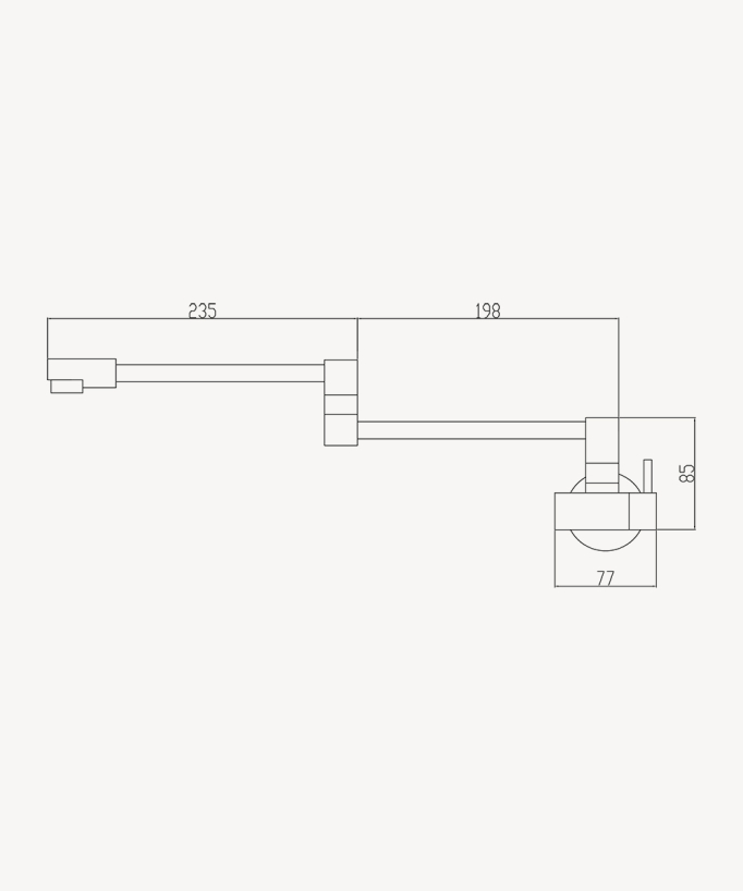 Wall-Mounted Retractable Tap with Double Swivel Joint - Brushed Nickel - Cold Water
