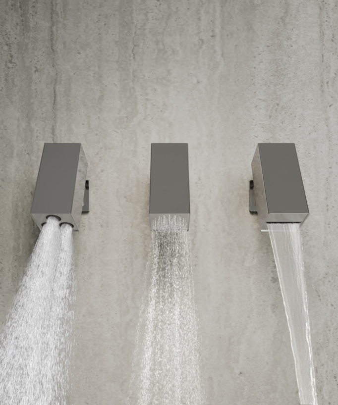 Thermostatic Multi-Function Shower Set with Adjustable Body Jets Chrome - Sirius