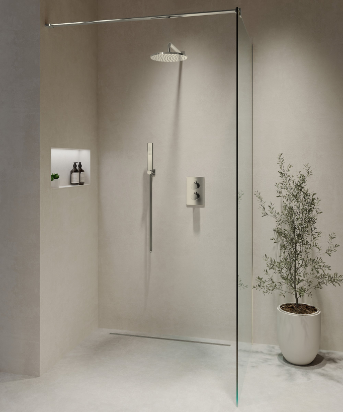 Concealed Thermostatic Shower Mixer Set Champagne - Fiumina