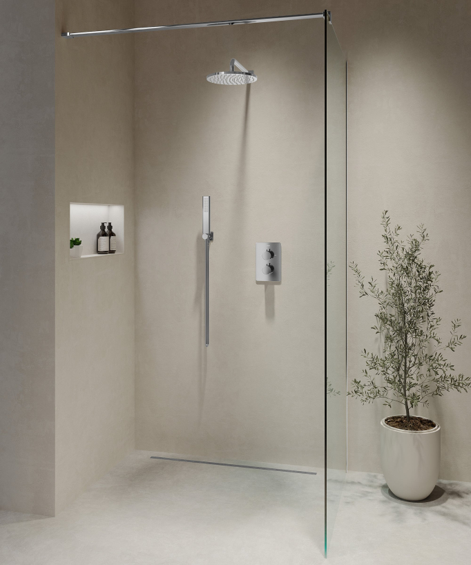 Concealed Thermostatic Shower Mixer Set Chrome - Fiumina