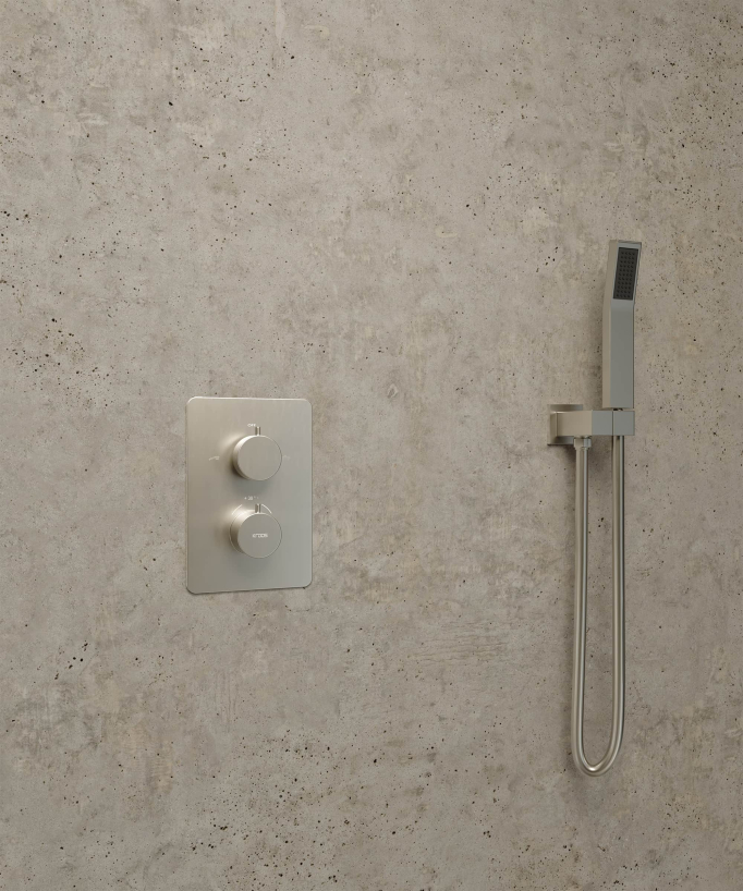 Thermostatic Concealed Shower Column - Brushed Nickel - Sirius