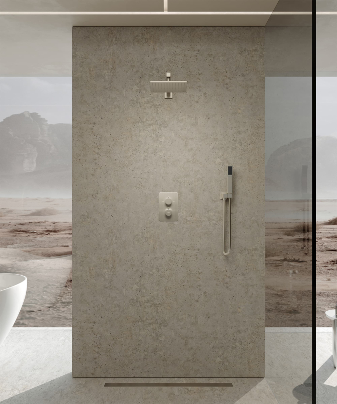 Thermostatic Concealed Shower Column - Brushed Nickel - Sirius