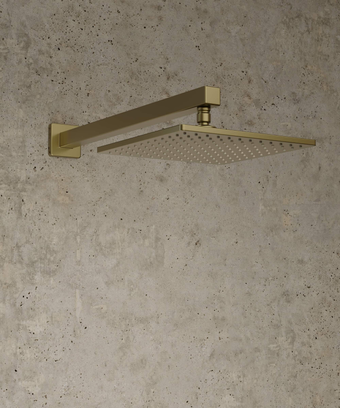 Thermostatic Concealed Shower Column - Brushed Gold - Sirius