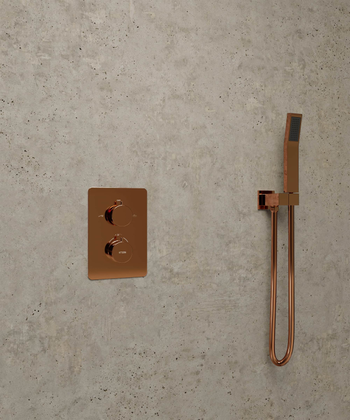 Thermostatic Concealed Shower Column - Rose Gold - Sirius