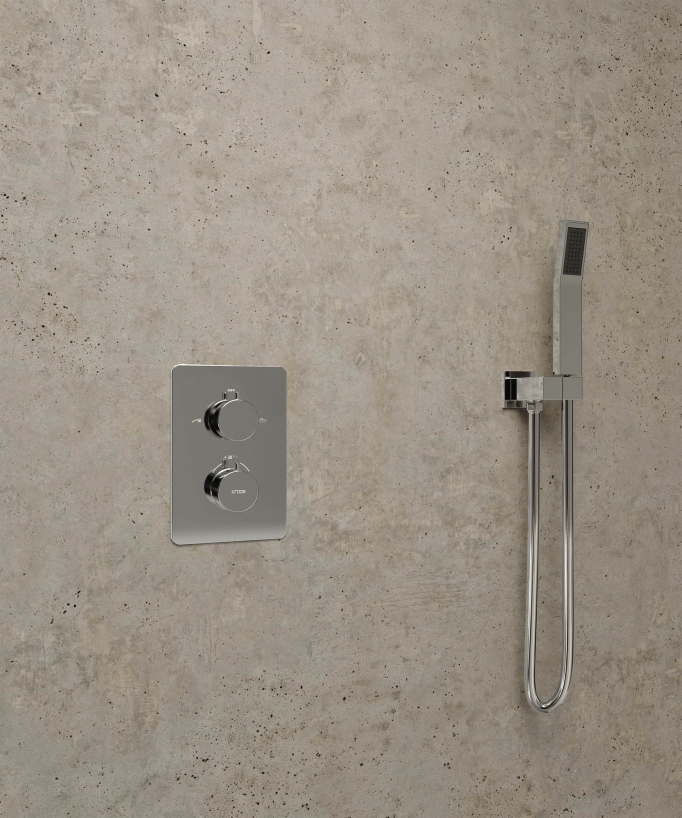 Thermostatic Concealed Shower Column - Chrome - Sirius