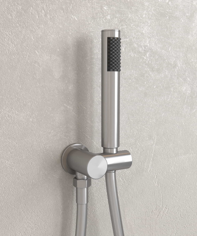 Concealed Shower and Bathtub Column - Brushed Nickel - Corbeau