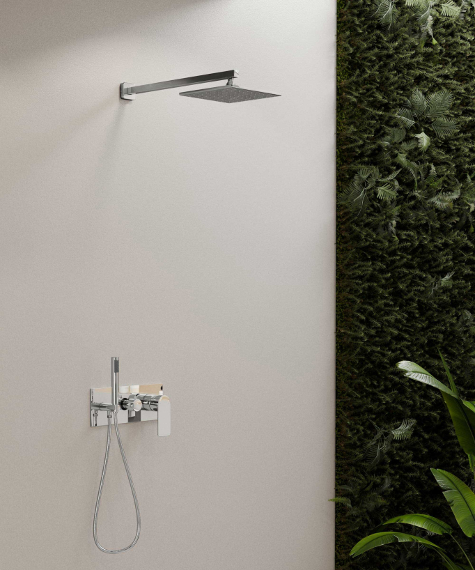 Two-Function Concealed Shower Column - Chrome - Nunki