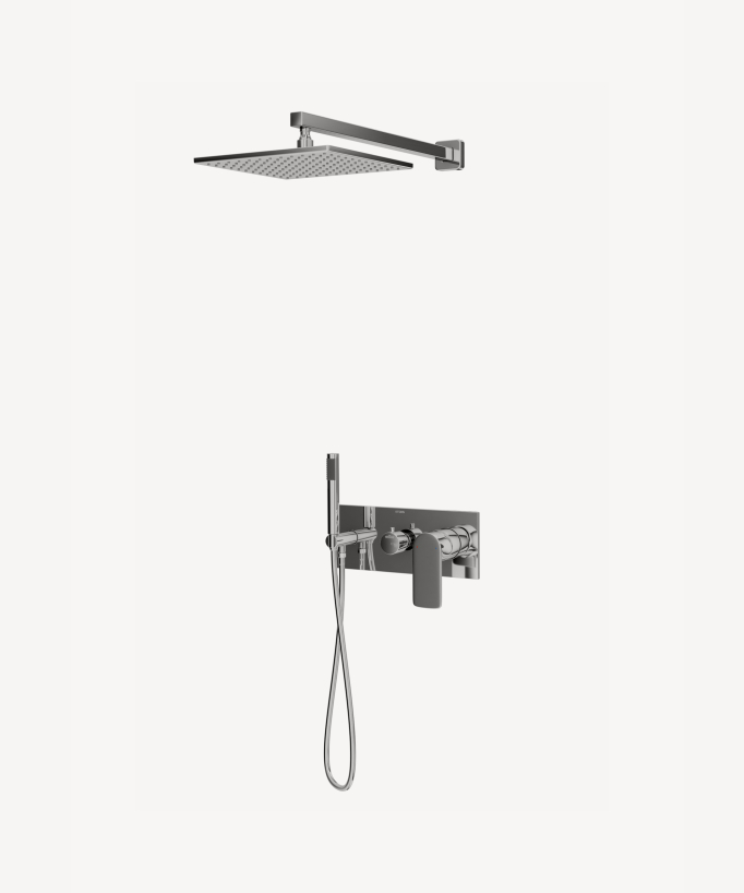 Two-Function Concealed Shower Column - Chrome - Nunki