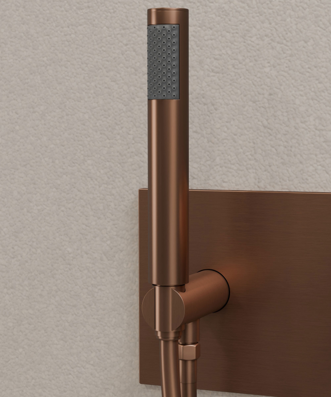 Two-Function Concealed Shower Column - Brushed Rose Gold - Nunki