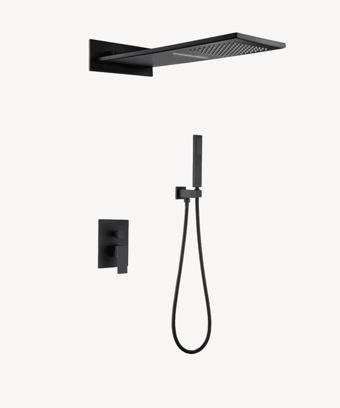 Sirius Black Concealed Shower Column - Waterfall function
