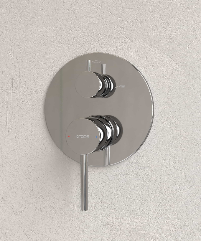 Modern Concealed Shower Kit with Rain Jet - Chrome - Corbeau