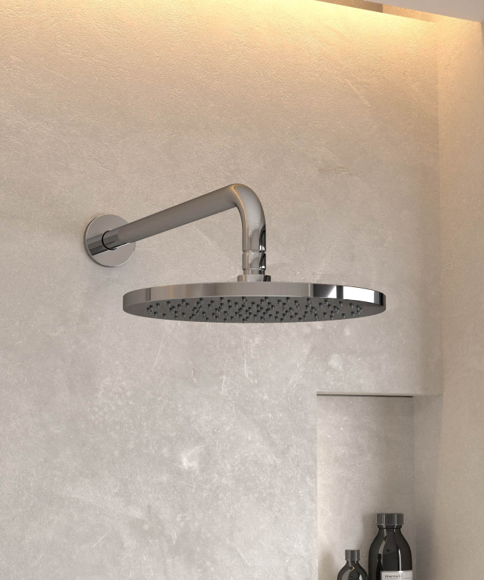Modern Concealed Shower Kit with Rain Jet - Chrome - Corbeau