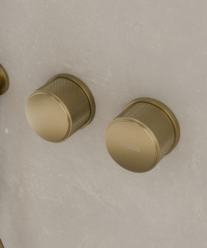 Concealed Shower Pack without Flow Control - Brushed Gold - Leros