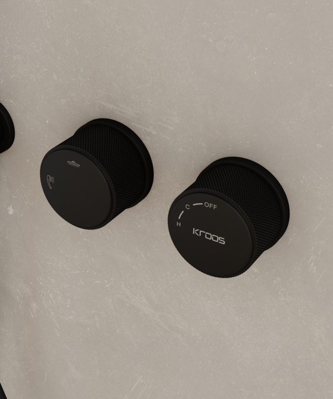 Concealed Shower Pack without Flow Control - Black - Leros